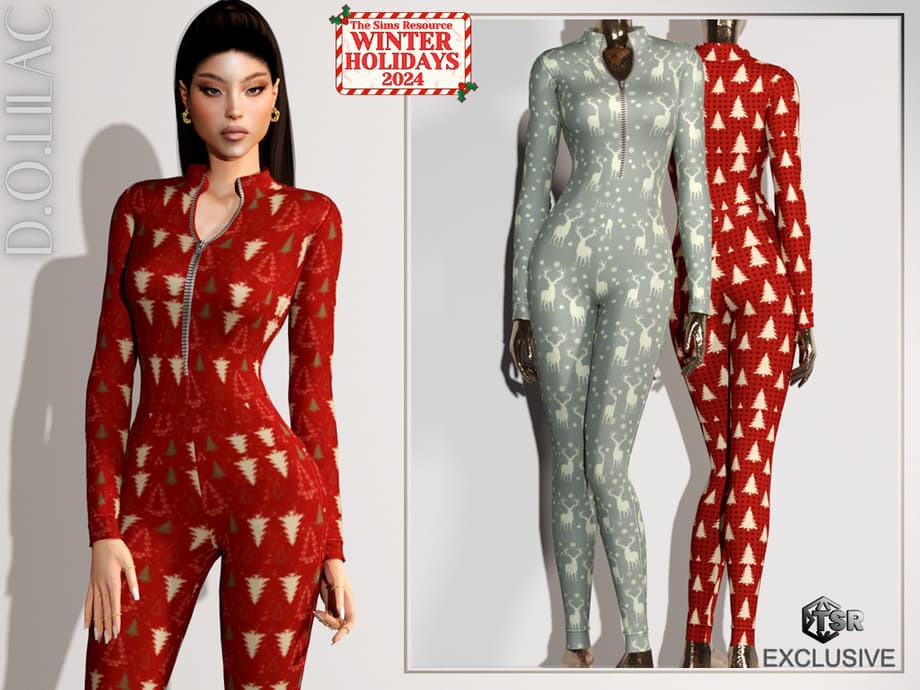 Комбинезон Zipper Christmas Jumpsuit